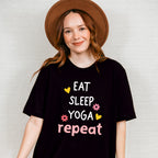 Eat Sleep Yoga Repeat - Yoga Unisex Crewneck T-Shirt Sweatshirt Hoodie