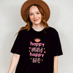 Happy Mind Happy Life - Yoga Unisex Crewneck T-Shirt Sweatshirt Hoodie