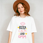 Keep Calm And Omm - Yoga Unisex Crewneck T-Shirt Sweatshirt Hoodie