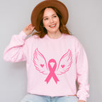 Ribbon With Wings - Cancer Unisex Crewneck T-Shirt Sweatshirt Hoodie