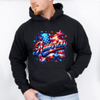 America US Flag With Stars 4Th Of July Unisex Crewneck T-Shirt Sweatshirt Hoodie