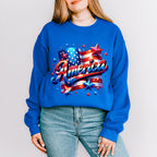 America US Flag With Stars 4Th Of July Unisex Crewneck T-Shirt Sweatshirt Hoodie