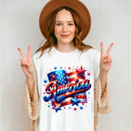 America US Flag With Stars 4Th Of July Unisex Crewneck T-Shirt Sweatshirt Hoodie