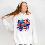 America US Flag With Stars 4Th Of July Unisex Crewneck T-Shirt Sweatshirt Hoodie