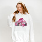 Breast Cancer Warrior Boxing Gloves And Flowers - Cancer Unisex Crewneck T-Shirt Sweatshirt Hoodie