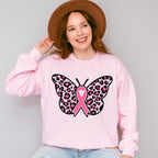 Butterfly Ribbon - Cancer Unisex Crewneck T-Shirt Sweatshirt Hoodie