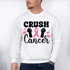 Crush Cancer Hearts - Cancer Unisex Crewneck T-Shirt Sweatshirt Hoodie