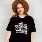 Fight Believe Survive Butterflies - Cancer Unisex Crewneck T-Shirt Sweatshirt Hoodie