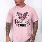 Find A Cure Butterfly Ribbon Heart - Cancer Unisex Crewneck T-Shirt Sweatshirt Hoodie