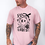 Fu Cancer Smiley - Cancer Unisex Crewneck T-Shirt Sweatshirt Hoodie