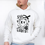 Fu Cancer Smiley - Cancer Unisex Crewneck T-Shirt Sweatshirt Hoodie