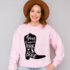 Give Cancer The Boot - Cancer Unisex Crewneck T-Shirt Sweatshirt Hoodie