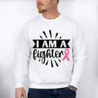 I Am A Fighter Ribbon - Cancer Unisex Crewneck T-Shirt Sweatshirt Hoodie