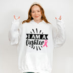I Am A Fighter Ribbon - Cancer Unisex Crewneck T-Shirt Sweatshirt Hoodie