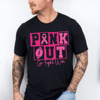 Pink Out Go Fight Win - Cancer Unisex Crewneck T-Shirt Sweatshirt Hoodie