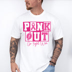 Pink Out Go Fight Win - Cancer Unisex Crewneck T-Shirt Sweatshirt Hoodie