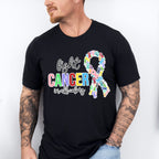 Fight Cancer In All Colors Ribbons - Cancer Unisex Crewneck T-Shirt Sweatshirt Hoodie