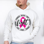 Fight Circular Design - Cancer Unisex Crewneck T-Shirt Sweatshirt Hoodie