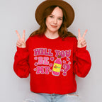 Will You Be My Valentina - Valentine's Day Unisex Crewneck T-Shirt Sweatshirt Hoodie