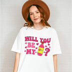Will You Be My Valentina - Valentine's Day Unisex Crewneck T-Shirt Sweatshirt Hoodie
