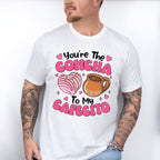 You're The Concha To My Cafecito B&W - Valentine's Day Unisex Crewneck T-Shirt Sweatshirt Hoodie