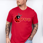 Ladybug Pacman Design - Valentine's Day Unisex Crewneck T-Shirt Sweatshirt Hoodie