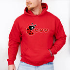 Ladybug Pacman Design - Valentine's Day Unisex Crewneck T-Shirt Sweatshirt Hoodie
