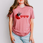 Ladybug Pacman Design - Valentine's Day Unisex Crewneck T-Shirt Sweatshirt Hoodie