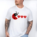 Ladybug Pacman Design - Valentine's Day Unisex Crewneck T-Shirt Sweatshirt Hoodie
