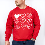 B&W Hearts - Valentine's Day Unisex Crewneck T-Shirt Sweatshirt Hoodie