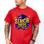 Senior 2025 Purple And Yellow - Graduation Unisex Crewneck T-Shirt Sweatshirt Hoodie