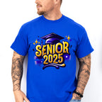 Senior 2025 Purple And Yellow - Graduation Unisex Crewneck T-Shirt Sweatshirt Hoodie