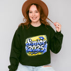Senior 2025 Blue And Yellow - Graduation Unisex Crewneck T-Shirt Sweatshirt Hoodie