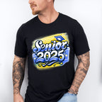 Senior 2025 Blue And Yellow - Graduation Unisex Crewneck T-Shirt Sweatshirt Hoodie