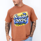 Senior 2025 Blue And Yellow - Graduation Unisex Crewneck T-Shirt Sweatshirt Hoodie