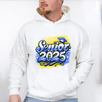 Senior 2025 Blue And Yellow - Graduation Unisex Crewneck T-Shirt Sweatshirt Hoodie