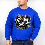 Senior 2025 Black And Yellow - Graduation Unisex Crewneck T-Shirt Sweatshirt Hoodie