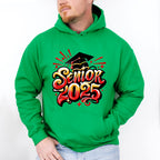 Senior 2025 Yellow And Red Design - Graduation Unisex Crewneck T-Shirt Sweatshirt Hoodie