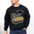 Class Of 2025 Black And Gold - Graduation Unisex Crewneck T-Shirt Sweatshirt Hoodie