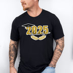 Class Of 2025 Yellow Laurel Design - Graduation Unisex Crewneck T-Shirt Sweatshirt Hoodie