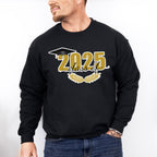 Class Of 2025 Yellow Laurel Design - Graduation Unisex Crewneck T-Shirt Sweatshirt Hoodie