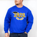 Class Of 2025 Yellow Laurel Design - Graduation Unisex Crewneck T-Shirt Sweatshirt Hoodie