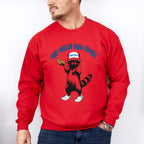Red White And Feral Merica Hat Raccoon - 4th Of July Unisex Crewneck T-Shirt Sweatshirt Hoodie