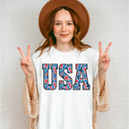 USA Red & Blue Design - 4th Of July Unisex Crewneck T-Shirt Sweatshirt Hoodie