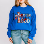 One Nation Under God Cross - 4th Of July Unisex Crewneck T-Shirt Sweatshirt Hoodie