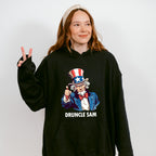 Druncle Sam B&W - 4th Of July Unisex Crewneck T-Shirt Sweatshirt Hoodie
