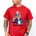 Druncle Sam B&W - 4th Of July Unisex Crewneck T-Shirt Sweatshirt Hoodie