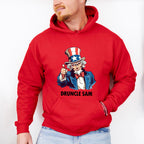 Druncle Sam B&W - 4th Of July Unisex Crewneck T-Shirt Sweatshirt Hoodie
