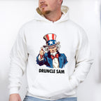 Druncle Sam B&W - 4th Of July Unisex Crewneck T-Shirt Sweatshirt Hoodie