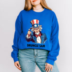 Druncle Sam B&W - 4th Of July Unisex Crewneck T-Shirt Sweatshirt Hoodie